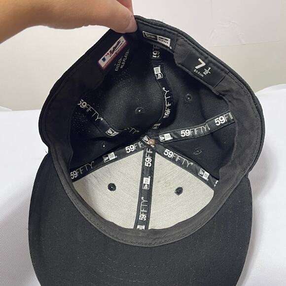 Detroit Tigers Hat Men's 7 1/2 MLB New Era 59Fifty Baseball Cap Black - Picture 7 of 7